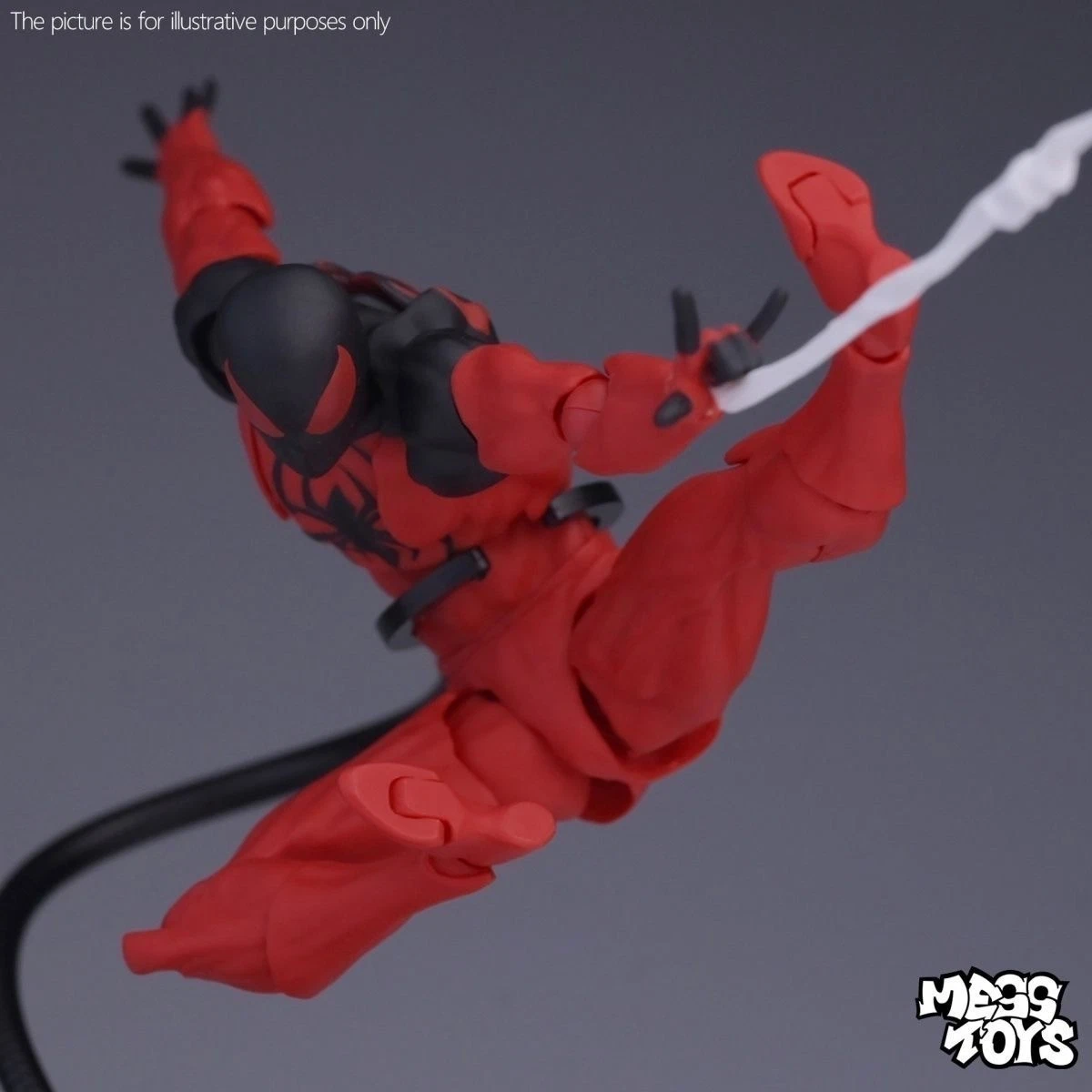 Mess Toys Scarlet Neighbor Kaine Parker Spider-Man 1/12 Action Figure USA STOCK image 4