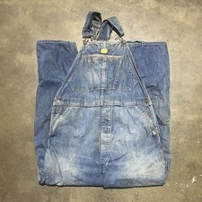 Vintage 40s The Big Favorite Sanforized Denim Overalls 38x29 1940s True Vintage