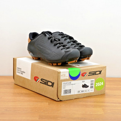 SIDI Dust Shoelace Mountain Clipless Shoes - Men's - Black -  43.5 - NEW