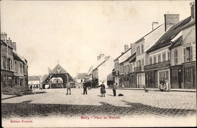Ak Milly Essonne, Place du Marche - 2982645
