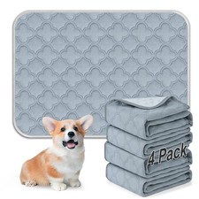 Washable Pee Pads for Dogs - 4 Pack Reusable Pee Pads Waterproof Puppy Pa