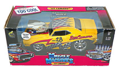 Muscle Machines 69 Chevy Camaro 1:18 Scale Real Steel Braided Fuel Lines NIB