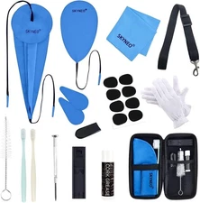 Saxophone Cleaning Kit Maintenance Cork Grease Swab Strap Cloth Reed Case Thumb