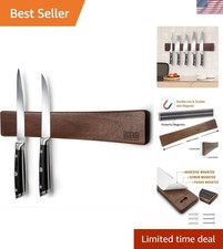 Magnetic Knife Strips, Magnetic Knife Holder for Wall 16 Inch, Acacia Wood Kn...
