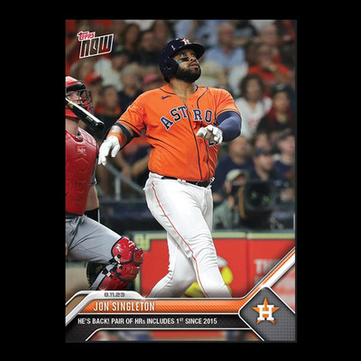 Jon Singleton - 2023 MLB Topps Now Card 692 - Print Run: 457 Houston Astros