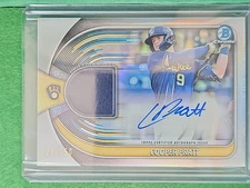 2025 Bowman Chrome COOPER PRATT Patch Relic Auto /150 - BCAR-CP - Brewers