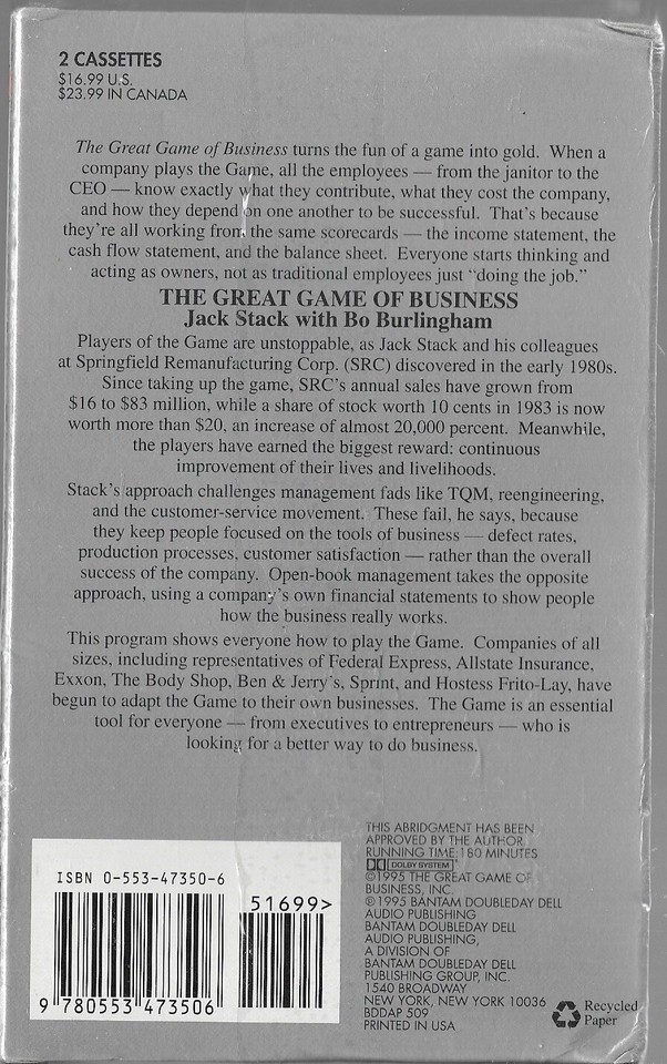 The Great Game of Business by Jack Stack ( Audio
