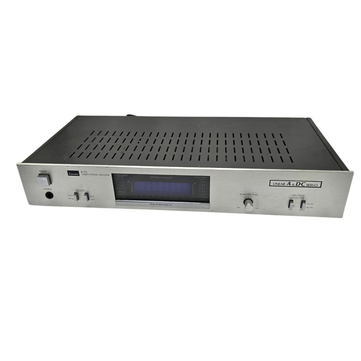 Sansui G-55 & B-55 アンプ本体 Vintage Sansui B-55 2 Channel-Stereo Power Amplifier with Peak