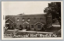 Trenton Missouri MO Municipal Plant Real Photo Postcard RPPC 1950s