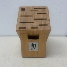 Shun Cutlery DM0831 11-Slot Bamboo Slimline Knife Block SET