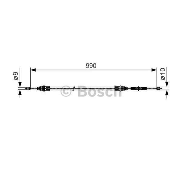 Bosch Handbremsseil Bremsseil Passend FüR Smart Fortwo Coupe City-Coupe-image