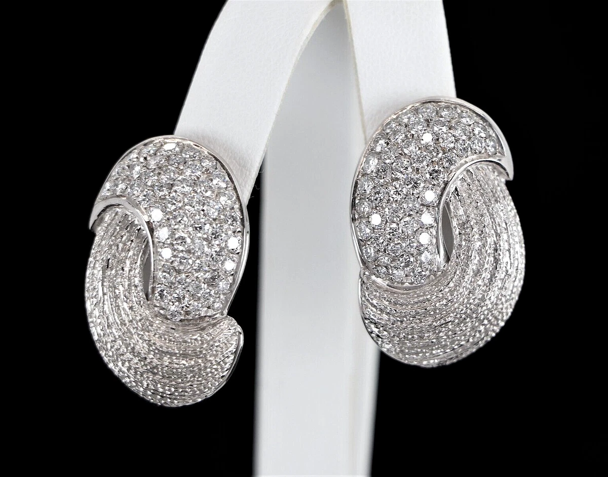 Pave diamond shop huggie earrings