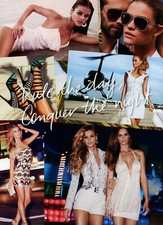 BEBE magazine AD #170 RARE OOP 2014 SEXY MODEL PIN-UP NINA AGDAL 2 PGS