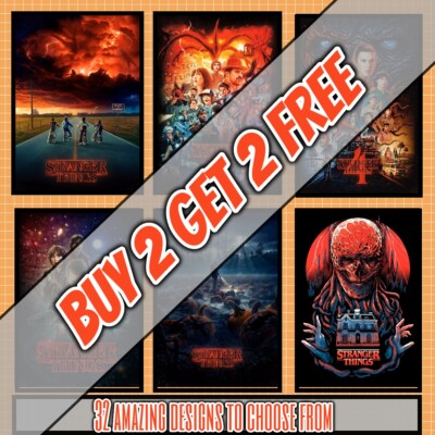 Stranger Things Serie Netflix Poster Drucke Wandbilder Wohndeko