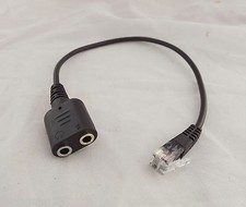 10x Headset Cable 2x3.5mm To RJ9 Jack Adapter Convertor PC Headset Telephone Use