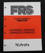1985-1992 KUBOTA L2250 L2550 L2850 L3250 Tracteur Plat Taux Annexe Manuel