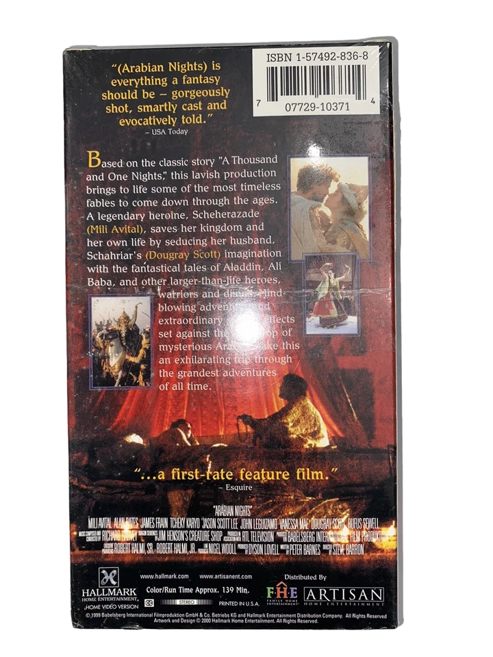 Arabian Nights VHS Tape New/Sealed John Leguizamo, Jason Scott Lee Rare Mint OOP - Image 2 of 4