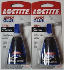 Lot Of 2 Loctite Super Glue Ultra Gel Control, 4-Gram Bottle Clear