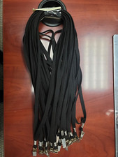 Nonbreakaway Black Lanyards with Bulldog Clip - Pack of 25
