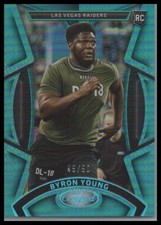 Byron Young - 2023 Panini Certified Mirror Teal Raiders Rookie (RC) #/50 #182