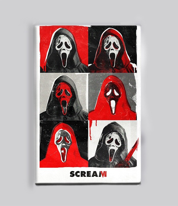 SCREAM 6 (2023) / GHOSTFACE - 2" x 3" MOVIE POSTER MAGNET (horror fridge vi)