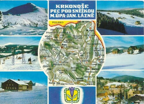 vecchia cartolina Giesengebirge Pec - Janske Lazne 6 viste cartolina ungel hf2604h - Foto 1 di 2