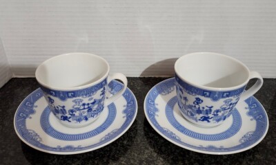 CALAMITYWARE DON MOYER ''THINGS COULD BE WORSE'' - POLAND - 2 CUPS & 2 SAUCERS 