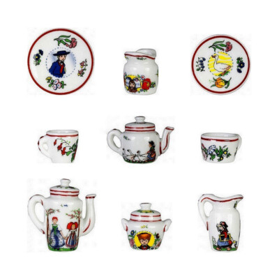Lot De Miniatures De Vitrine – Principalement Porcelaine, Objets Déco Variés