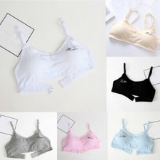 Kids Girls Padded Underwear Bralette Bustier Sports Vest Strappy Cropped Top Bra