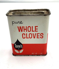 Vintage Tone's Whole Cloves Tin 1 oz