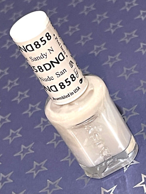 DND Nail Lacquer Polish 858 SANDY NUDE Cloudy Beige Nude Sheer VERY LOWEST PRICE