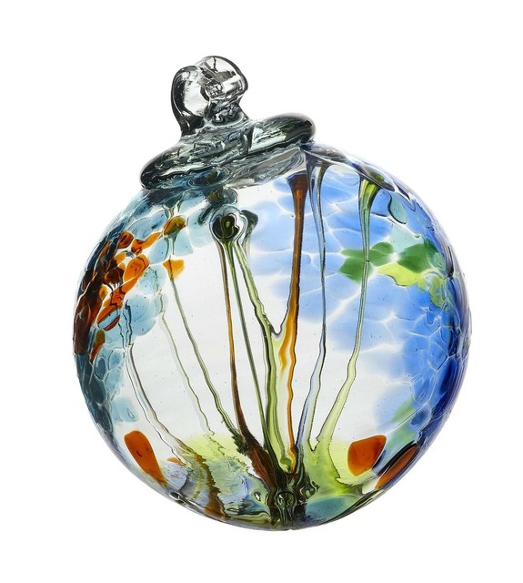 Kitras Art Glass Decorative Spirit Ball, 6Inch, Light