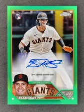 2023 Topps Chrome Update BLAKE SABOL Rookie Green Refractor Auto /99 #AC-BSA SF