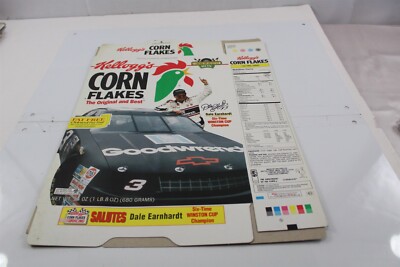 1993 Flattened Kellogg's Corn Flakes Box Dale Earnhardt Front NASCAR