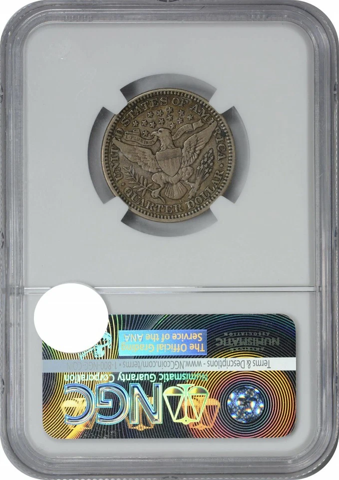1911-D Barber Silver Quarter VF20 NGC - Image 2 of 2