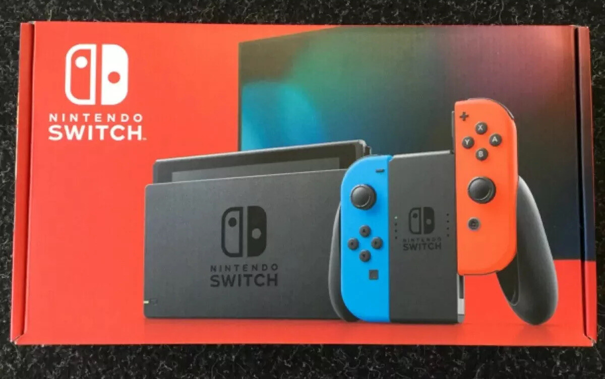 Nintendo Switch HAC-001(-01) Handheld Console - 32GB - Neon Blue