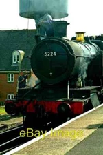 Photo 6x4 Ex-GWR tank engine 5224 taking water at Alton (close-up) The en c2009