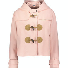 Jil Sander Navy Wool Blend Pea Coat - Pink - Uk 12/it 44 - £730