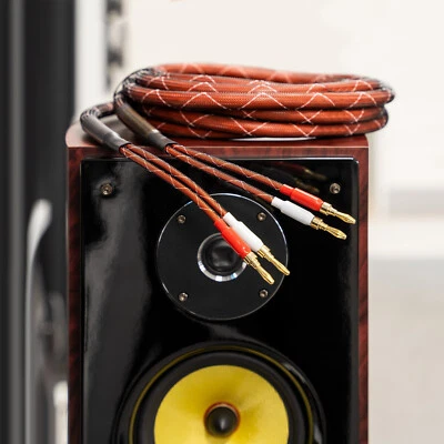 KRÜGER & MATZ Krüger&Matz Highend Lautsprecherkabel KM0335-5M OFC mit Bananenstecker 2x5m