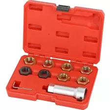 Neilsen 9pc Axle Spindle Rethreading Thread Restore Repair Rethread Set 