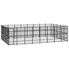 NNEVL Outdoor Dog Kennel Steel 36.86 m 