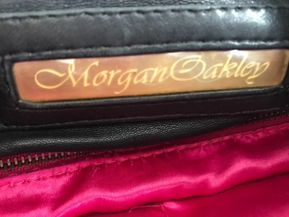Bolso de Mano Cartera Bolso de Mano Cuero Latón Morgan Oakley Exótico Grande Foto 2 de 4