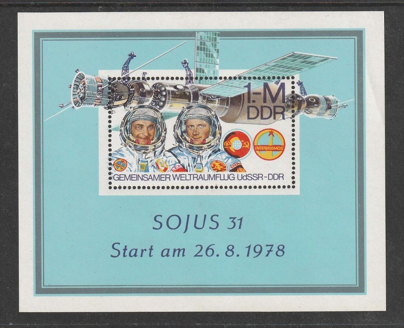 EAST GERMANY, SOJUS 31 Souvenir Sheet, MNH