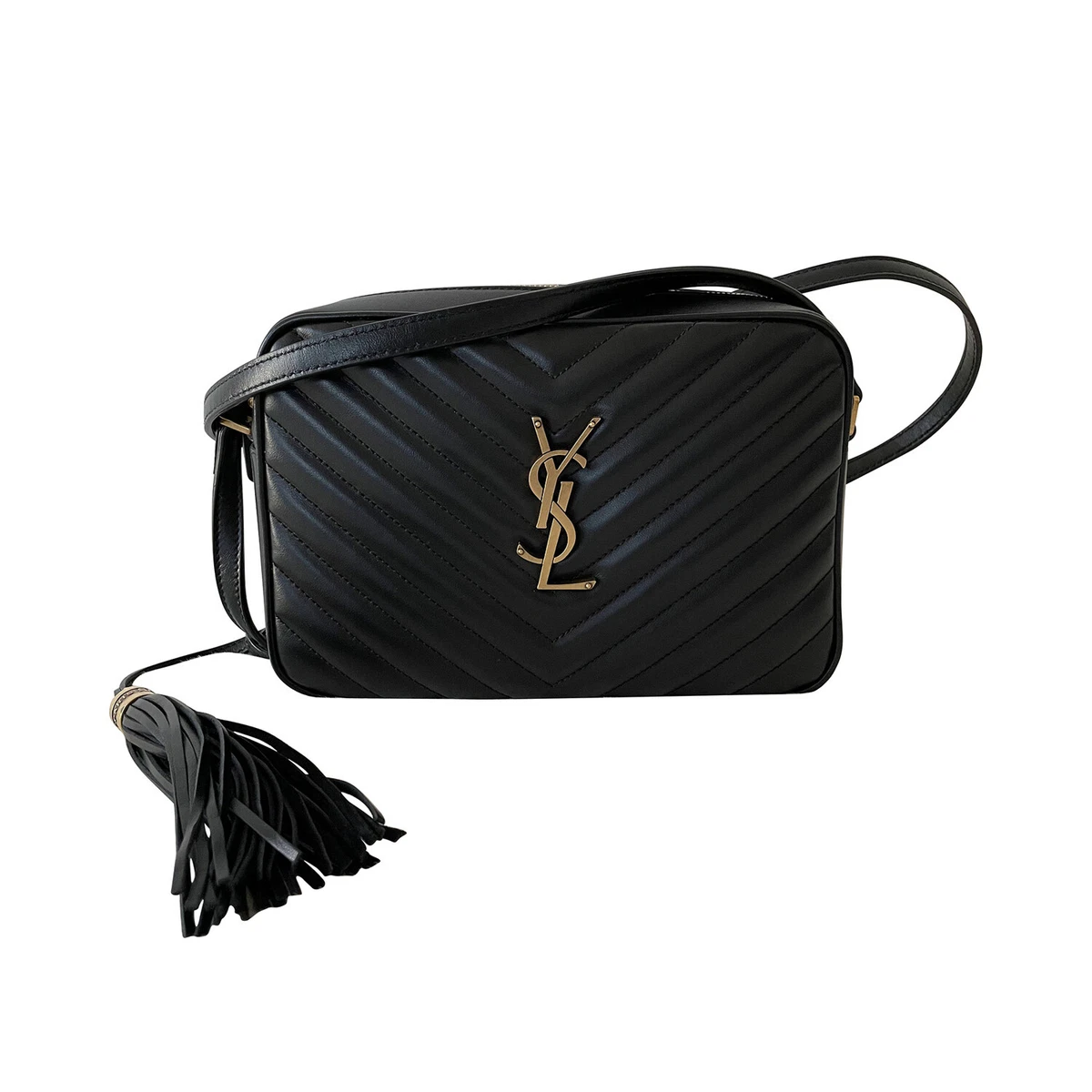 Saint Laurent Lou Camera Bag in Quilted Leather - Black - Women