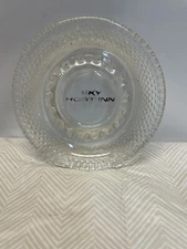 Vintage Clear Glass Ashtray Sky Host Inn 