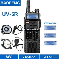 Baofeng UV-5 Walkie Talkie 8W 3800mAh Ham CB Transceiver Amateur Radio