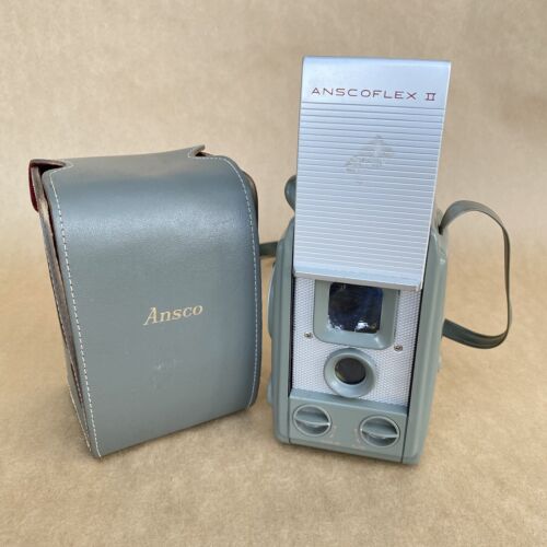 Ansco Anscoflex II Vintage TLR 620 Format Film Camera W/ Case - GOOD