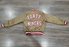 San Francisco 49ers  Satin Starter Jacket Vintage Medium Throwback CHALKLINE 
