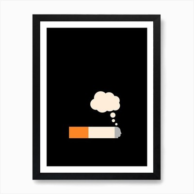 Cigarette Daydreams Art Print Framed Wall Art Poster Canvas Print Picture