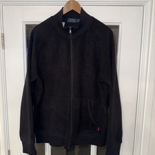 Men’s Polo Ralph Lauren Black Zip Up Lounge Fleece Sweat Size L